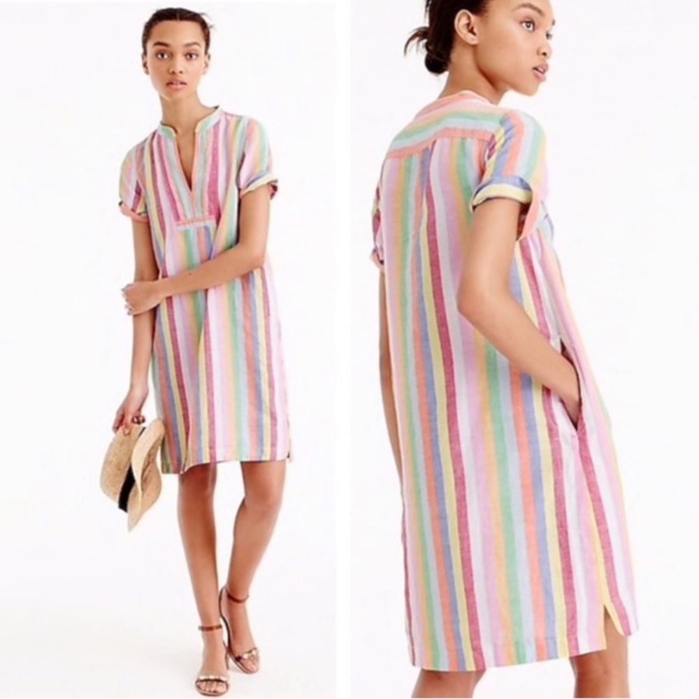 Striped Multicolor Casual Dress